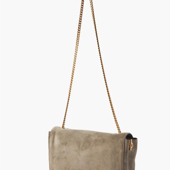 Kate Medium Reversible Chain Bag in Suede and Smooth Leather green leather suede - Picture 4 of 5
